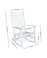 All-Weather Outdoor Patio Poly Classic Porch Rocking Chair (Set of 2)