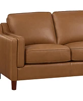 Bella 60" Top Grain Leather Loveseat