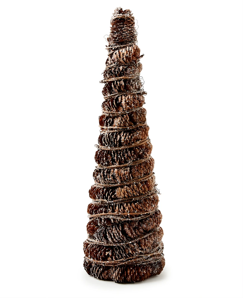 Holiday Lane Northern Snowy Pinecone Tabletop Tree, Created for Macy's