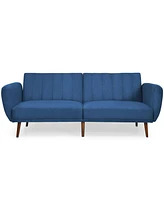 Slickblue Convertible Futon Sofa Bed Adjustable Couch Sleeper with Wood Legs