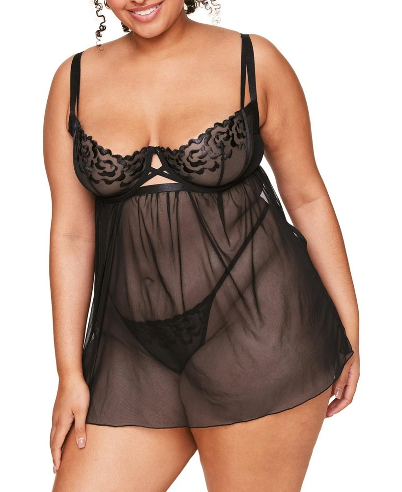 Adore Me Plus Jestina Babydoll Lingerie