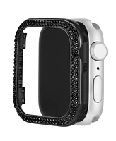 Anne Klein Women's Black Alloy Protective Case with Black Crystals designed for 41mm Apple Watch