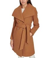 Calvin Klein Women's Double-Breasted Belted Coat