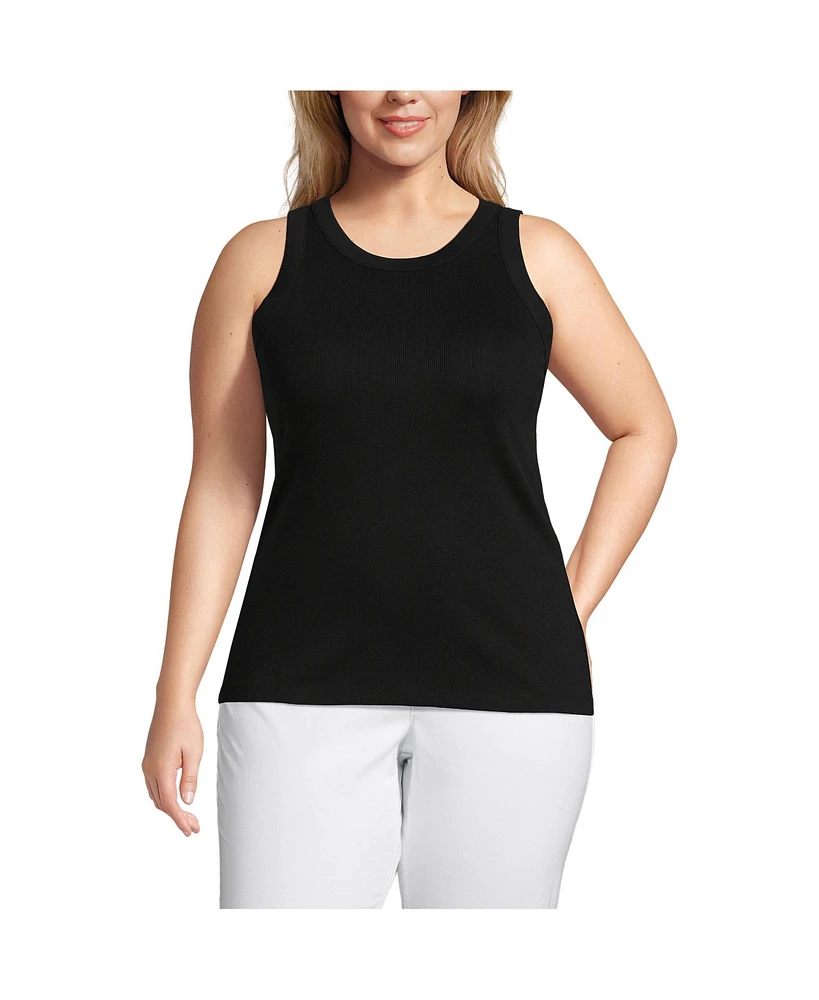 Lands' End Plus Rib Tank Top