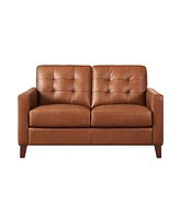 Aiden 56" Top Grain Leather Loveseat