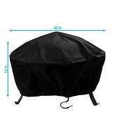 Sunnydaze Decor in Heavy-Duty Pvc Round Outdoor Fire Pit Cover