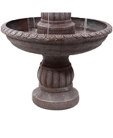 Sunnydaze Decor Mediterranean Resin Outdoor 4-Tier Water Fountain