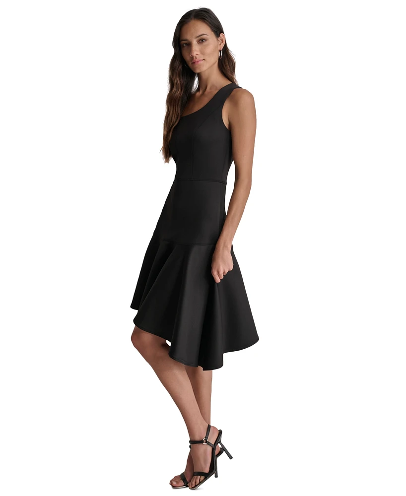 Dkny Women's Scoop-Neck Asymmetrical A-Line Dress