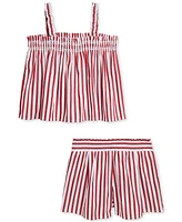 Polo Ralph Lauren Toddler & Little Girls Striped Cotton Poplin Top Short Set