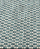 Safavieh Courtyard CY8653 Turquoise and Light Gray 8' x 11' Sisal Weave Outdoor Area Rug