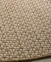 Safavieh Courtyard CY8653 Natural and Cream 5'3" x 5'3" Sisal Weave Round Outdoor Area Rug