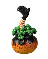 Glitzhome 8.75''H Halloween Polyresin Witches With Cauldron Table Decor