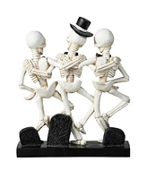 Glitzhome 10.50''H Halloween Polyresin Dancing Skeleton Table Decor