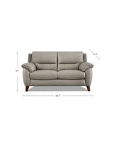 Lara 65" Top Grain Leather Loveseat