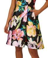 Adrianna Papell Petite Mikado High-Low Dress