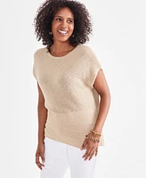 Style & Co Women's Textured Dolman-Sleeve Sweater, Created for Macy's