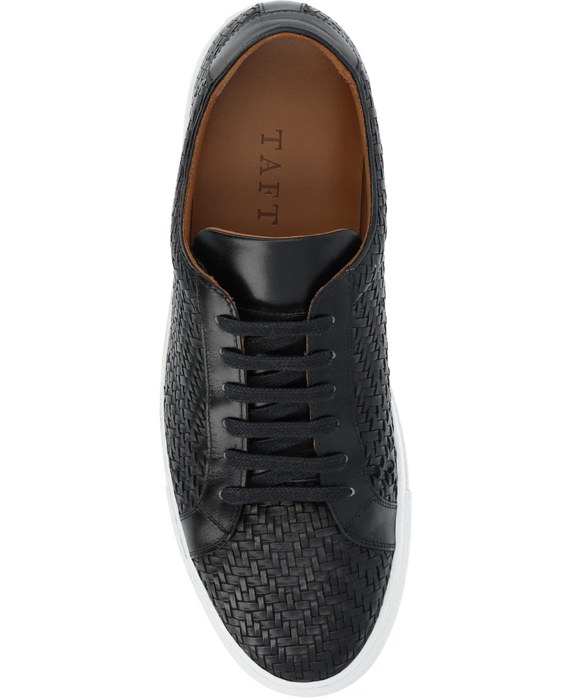 Taft Men's Woven Handcrafted Leather Low Top Lace-up Sneaker