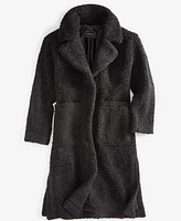 Bcbgmaxazria Women's Notched-Collar Teddy Coat
