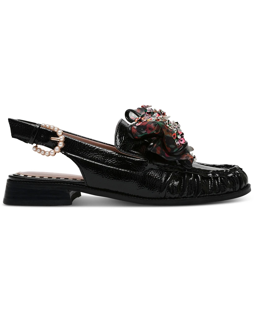 Betsey Johnson Women's Breyer Beaded Slingback Loafers