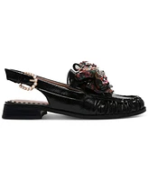 Betsey Johnson Women's Breyer Beaded Slingback Loafers