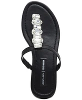 Jessica Rich x Steve Madden Women's Gemma Embellished T-Strap Slingback Sandals