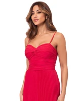 Xscape Women's Ruched Pleated Gown