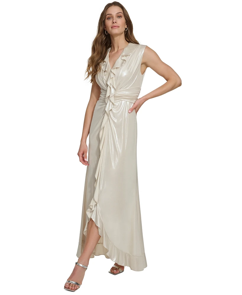 Dkny Women's Ruffled High-Low Gown