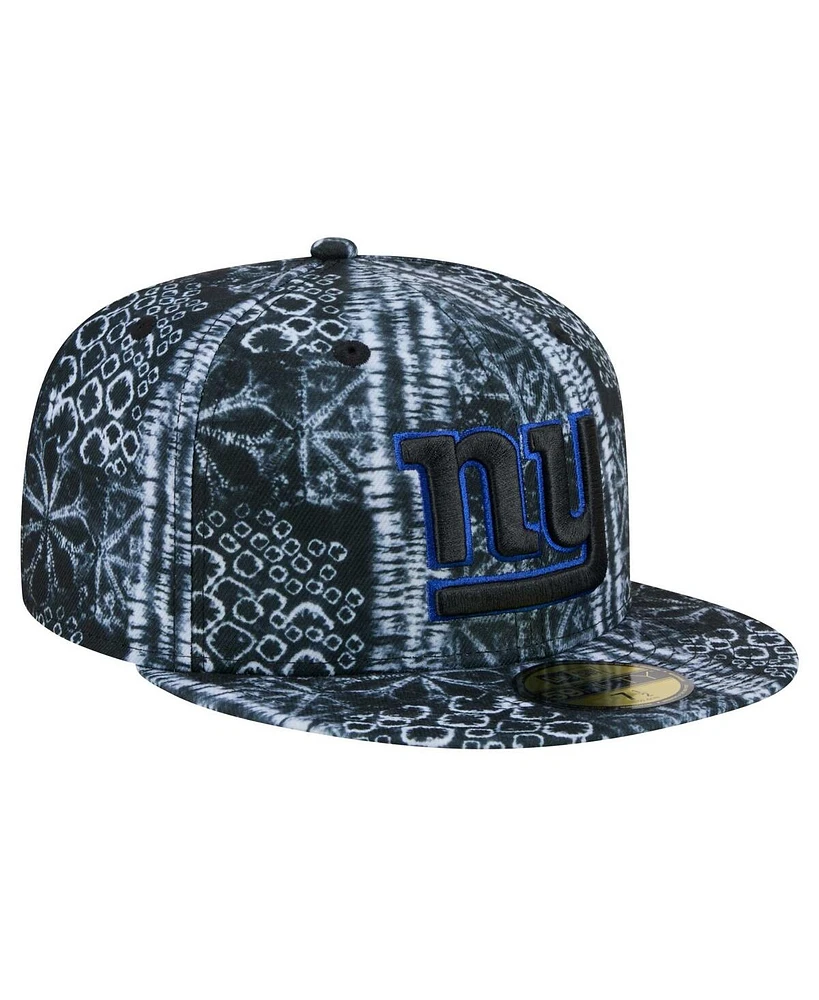 New Era Men's Black York Giants Shibori 59fifty Fitted Hat