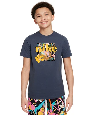 Nike Big Kids Sportswear Crewneck Cotton Graphic T-Shirt