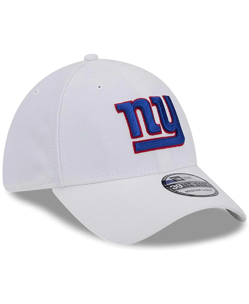 New Era Men's White New York Giants Main 39Thirty Flex Hat