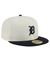 New Era Men's White Detroit Tigers Evergreen Chrome 59Fifty Fitted Hat