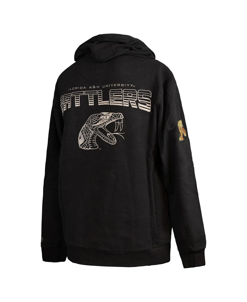 Fisll Men"s Black Florida A M Rattlers Puff Print Sliced Pullover Hoodie