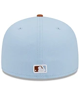 New Era Men's Light Blue/ Boston Red Sox Spring Color Basic Two-Tone 59Fifty Fitted Hat