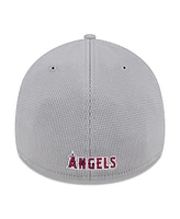 New Era Men's Gray Los Angeles Angels Active Pivot 39Thirty Flex Hat