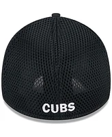 New Era Men's Chicago Cubs Evergreen Black White Neo 39Thirty Flex Hat