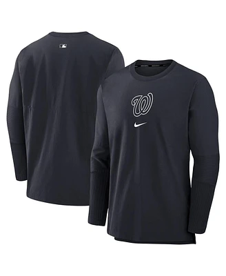 Nike Men's Navy Washington Nationals Authentic Collection Player Performance Pullover Sweatshirt