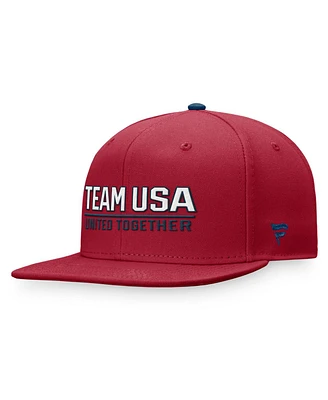 Fanatics Branded Men's Red Team Usa Snapback Hat