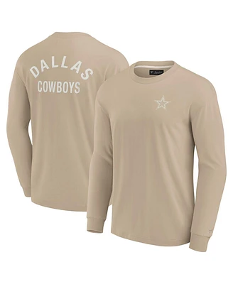 Fanatics Signature Unisex Khaki Dallas Cowboys Elements Super Soft Long Sleeve T-Shirt