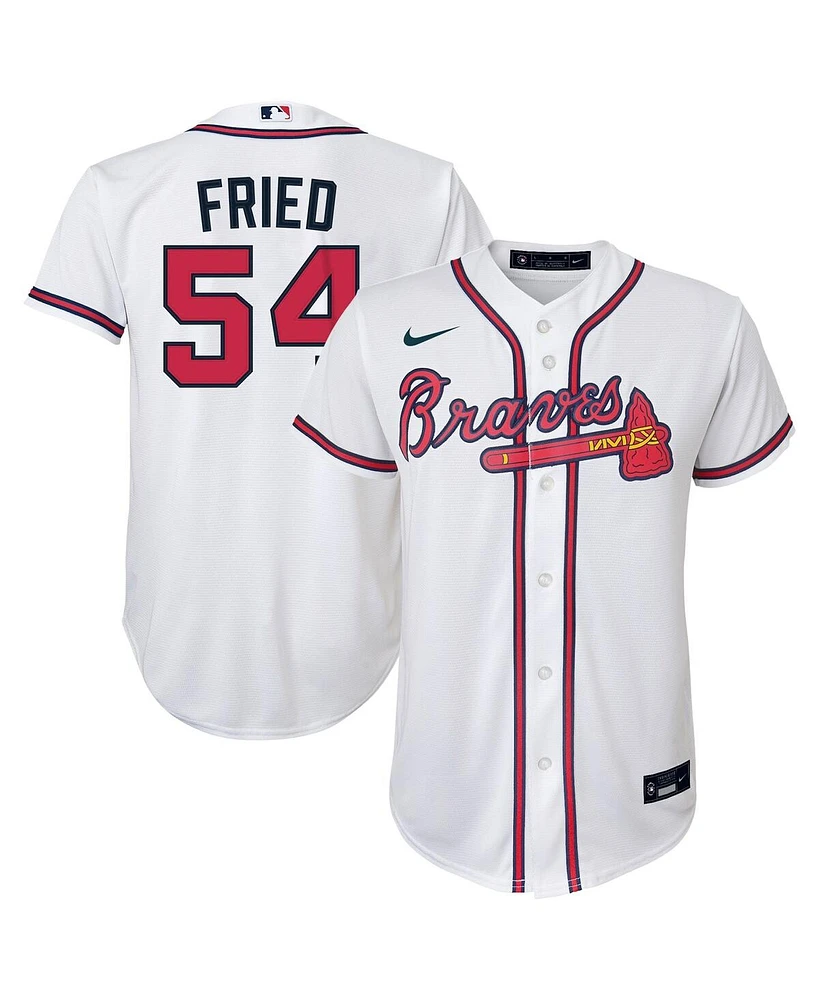 Youth Nike Max Fried White Atlanta Braves Alternate Replica Player Jersey