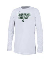 Nike Youth White Michigan State Spartans 2024 On-Court Bench Energy T-Shirt