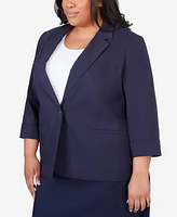 Alfred Dunner Plus Classic Fit Blazer Jacket