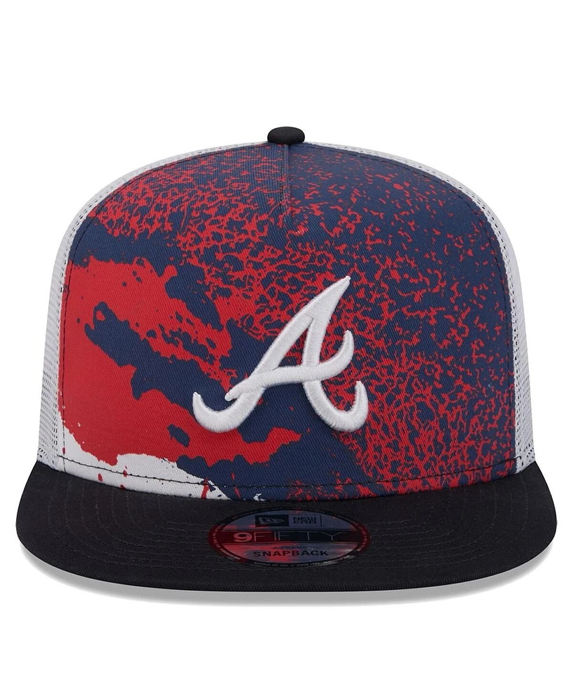 New Era Men's Navy Atlanta Braves Court Sport 9Fifty Snapback Hat