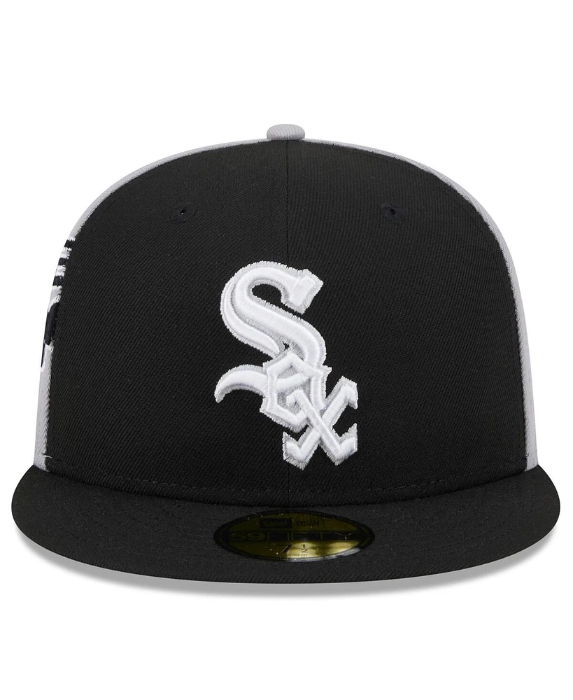 New Era Men's Black/Gray Chicago White Sox Gameday Sideswipe 59Fifty Fitted Hat