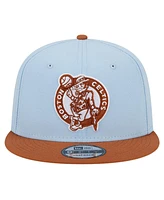 New Era Men's Light Blue/Brown Boston Celtics 2-Tone Color Pack 9Fifty Snapback Hat