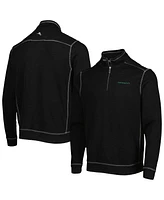 Tommy Bahama Men's Black Oregon Ducks Sport Tobago Bay Tri-Blend Mock Neck Half-Zip Jacket