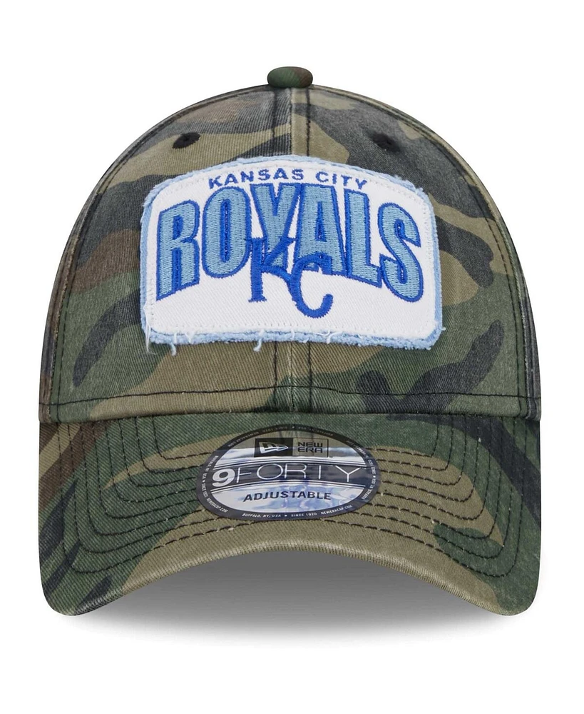 New Era Men's Camo Kansas City Royals Gameday 9forty Adjustable Hat