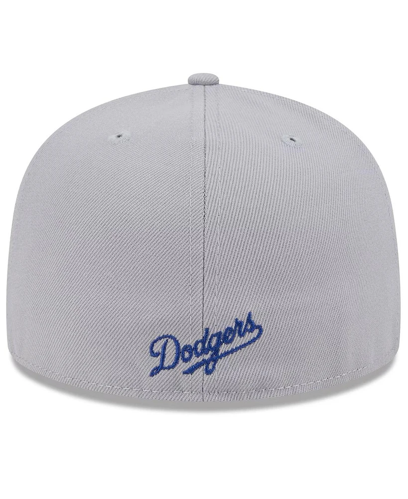 New Era Men's Royal/Gray Los Angeles Dodgers Gameday Sideswipe 59fifty Fitted Hat