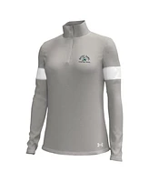 Women's Under Armour Gray Notre Dame Fighting Irish Gameday Challenger Quarter-Zip Top