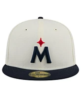 New Era Men's White Minnesota Twins Evergreen Chrome 59Fifty Fitted Hat