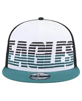 New Era Men's White/Midnight Green Philadelphia Eagles Throwback Space 9Fifty Snapback Hat